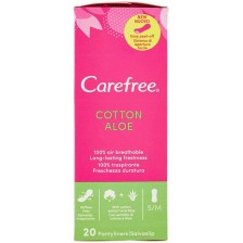 Ежедневни превръзки Carefree - Aloe, 20 броя -1
