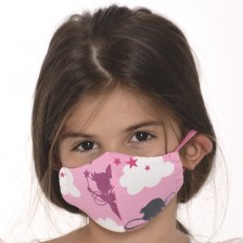 Детска предпазна маска - Фея, трислойна, 4-8 години