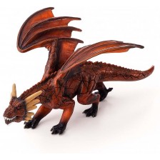 Фигурка Mojo Fantasy&Figurines - Огнен дракон с подвижна челюст -1
