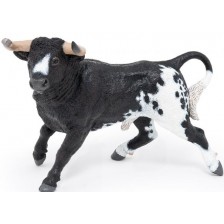 Фигурка Papo Farmyard friends - Испански бик, черно-бял 