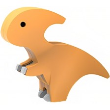 Фигура за сглобяване Raya Toys - Магнитен динозавър, оранжев