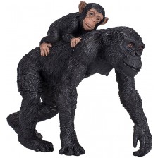 Фигурка Mojo Wildlife - Шимпанзе с бебе