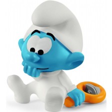 Фигурка Schleich The Smurfs - Бебе смърф с дрънкалка