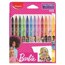 Флумастери Maped Barbie - 12 цвята
