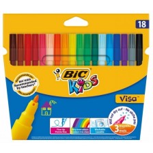 Флумастери BIC Kids Visa - 18 цвята -1