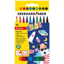 Флумастери Eberhard Faber - 10 цвята -1