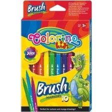 Флумастери с връх четка Colorino Kids - 10 цвята