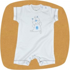 Бебешко гащеризонче с къс ръкав For Babies - Мече, 6-12 месеца -1