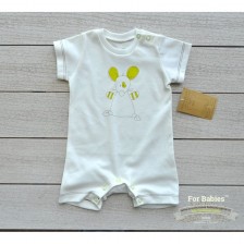 For Babies Бебешко гащеризонче с къс ръкав - Мишле Изберете размер 1-3 месеца