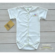 For Babies Боди с предно закопчаване къс ръкав - Охлювче размер 0-1 месеца