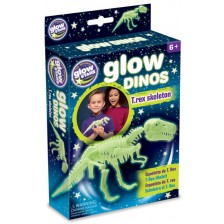 Фосфоресцираща фигурка Brainstorm Glow Dinos - Тиранозавър Рекс, скелет