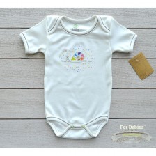 Боди с прехвърлено рамо For Babies - Охлювче с точки, 12-18 месеца -1