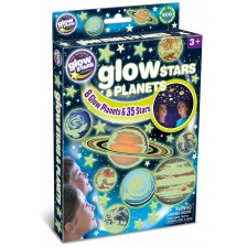 Фосфоресциращи стикери Brainstorm Glow - Звезди и планети, 43 броя