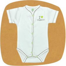 Боди с предно закопчаване къс ръкав For Babies - Organic, 3-6  месеца -1