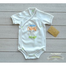 For Babies Боди камизолка с къс ръкав - Слънце размер 3-6 месеца