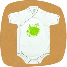 For Babies Боди камизолка с къс ръкав - Your green world размер 0-1 месеца
