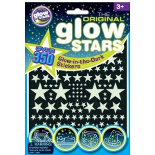 Фосфоресциращи стикери Brainstorm Glow - Звезди, 350 броя -1