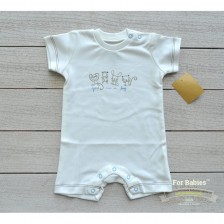 For Babies Бебешко гащеризонче с къс ръкав - Give me a hug размер 6-12 месеца