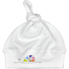 Бебешка шапка с възел For Babies - Цветно охлювче -1
