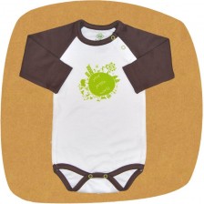 Боди с реглан ръкав For Babies - Your green world, 6-12 месеца -1