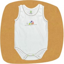 Бебешко боди потник For Babies - Цветно охлювче, 6-12 месеца -1