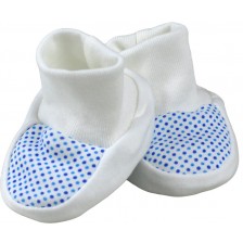 Бебешки обувки For Babies - Сини точици, 0+ месеца -1