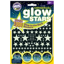 Фосфоресциращи стикери Brainstorm Glow - Звезди, 1000 броя -1