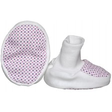 For Babies Бебешки обувки с щампа - Розови точици