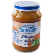 Плодово пюре Ganchev - Ябълки и тиква, 190 g -1