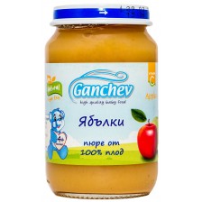 Плодово пюре Ganchev - Ябълки, 190 g -1