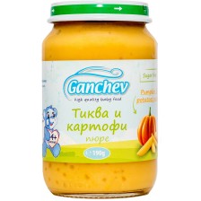 Зеленчуково пюре Ganchev - Тиква и картофи, 190 g -1