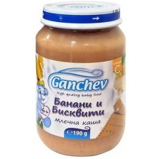 Млечна каша Ganchev - Банани и бисквити, 190 g -1