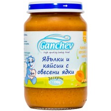 Десерт Ganchev - Ябълки и кайсии с овесени ядки, 190 g -1