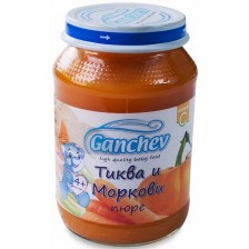 Плодово пюре Ganchev - Тиква и моркови, 190 g -1