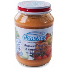 Пюре Ganchev - Заешко с картофи и домати, 190 g