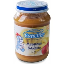 Плодово пюре Ganchev - Асорти с банани, 190 g