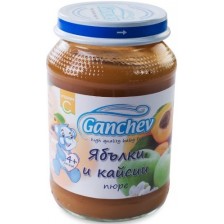 Плодово пюре Ganchev - Ябълки и кайсии, 190 g -1