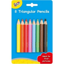 Триъгълни цветни моливи Galt - 8 броя