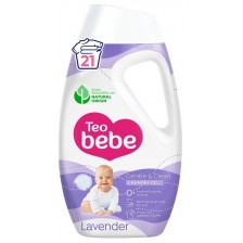 Гел за пране Teo Bebe Gentle & Clean - Лавандула, 21 пранета, 0.945 l
