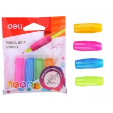 Грип за молив Deli Neon - EU75002, неонови цветове, 4 броя 