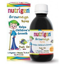 Growmega Сироп за детския растеж, портокал, 200 ml, Nutrigen -1