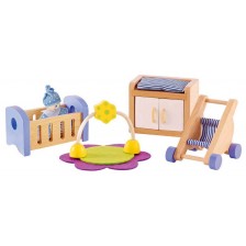 Комплект дървени мини мебели Hape - Обзавеждане за бебешка стая -1