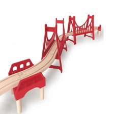 Игрален комплект Hape - ЖП комплект с мостове