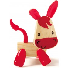 Детска играчка от бамбук Hape - Мини животинка Магаренце -1