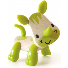 Детска играчка от бамбук Hape - Мини животинка Носорог