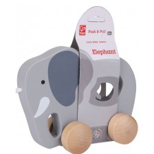 Дървена играчка за дърпане HaPe International - Слонче -1