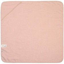 Хавлия с качулка Lassig - Cozy Care, 90 х 90 cm, розова