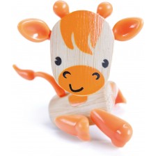 Детска играчка от бамбук Hape - Мини животинка Жираф -1