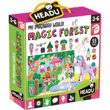Игрален комплект Headu - Вълшебна гора, с плакат -1