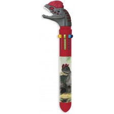 Химикалка DinosArt - Динозаври, с 10 цвята, червена -1